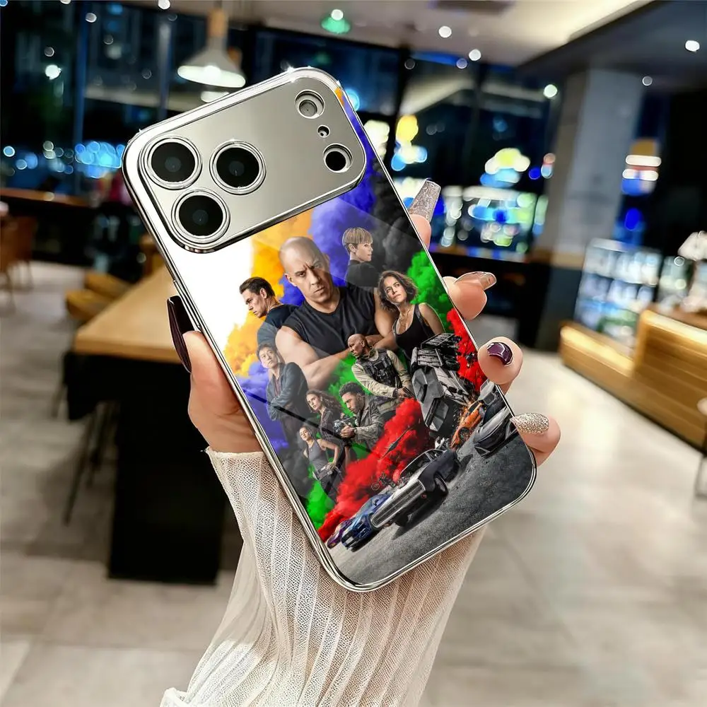 Sleek Electroplated Metal & Tempered Glass Phone Case with Bumper Protection
