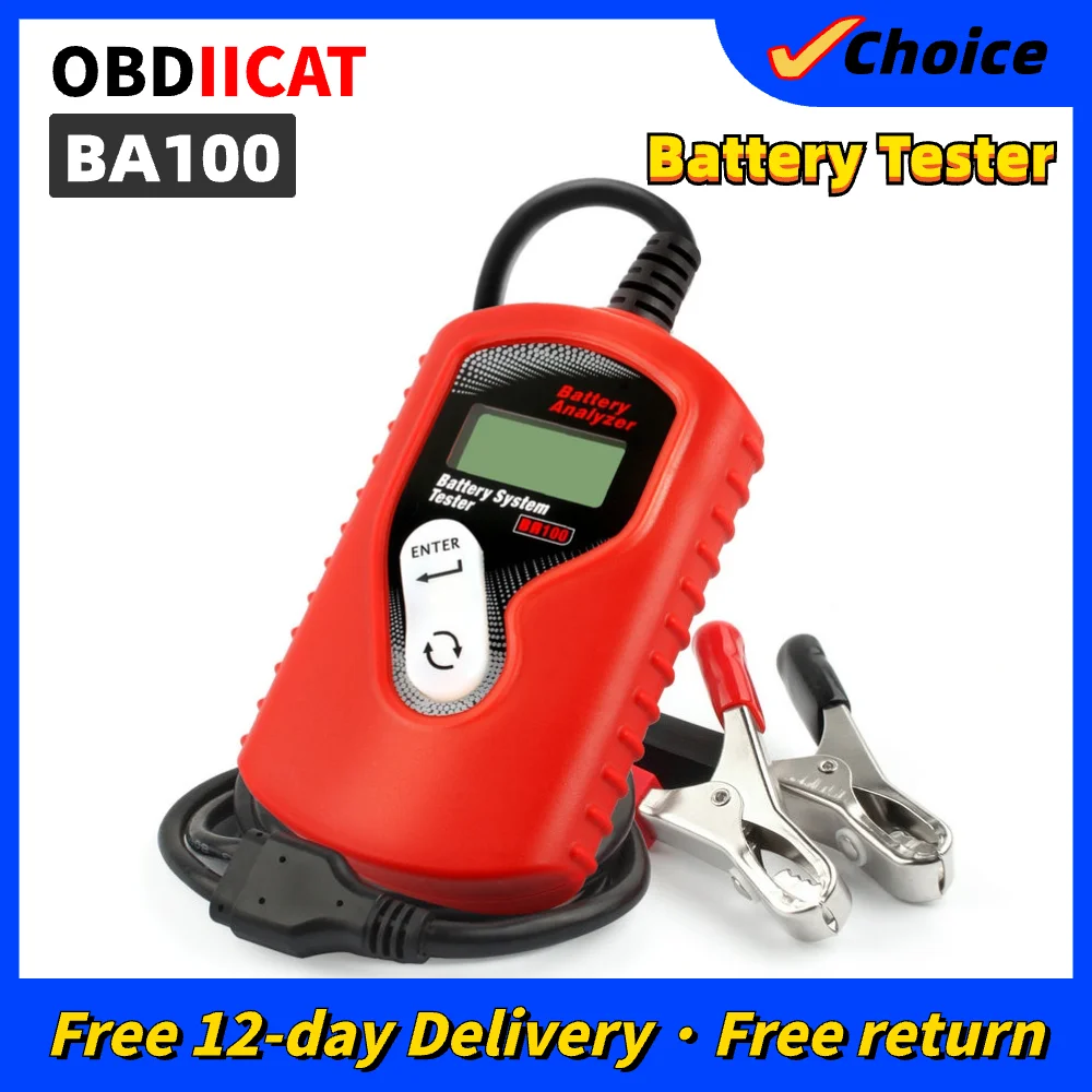 Ba100 Battery Checker 12V Digital Per Tutte Le Auto Analizzatore Di Dati Tester Della Batteria Ba100 Auto Motive Battery Analyzer Tester Della Batteri