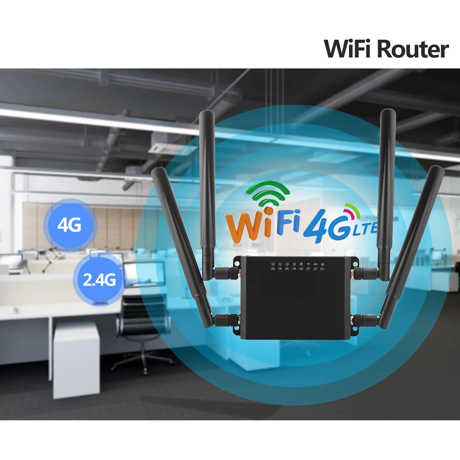 

WE826 3G 4G Router Wireless Access Point with 4G Antenna 4*Lan Sim Card Slot 300mbps 32 User