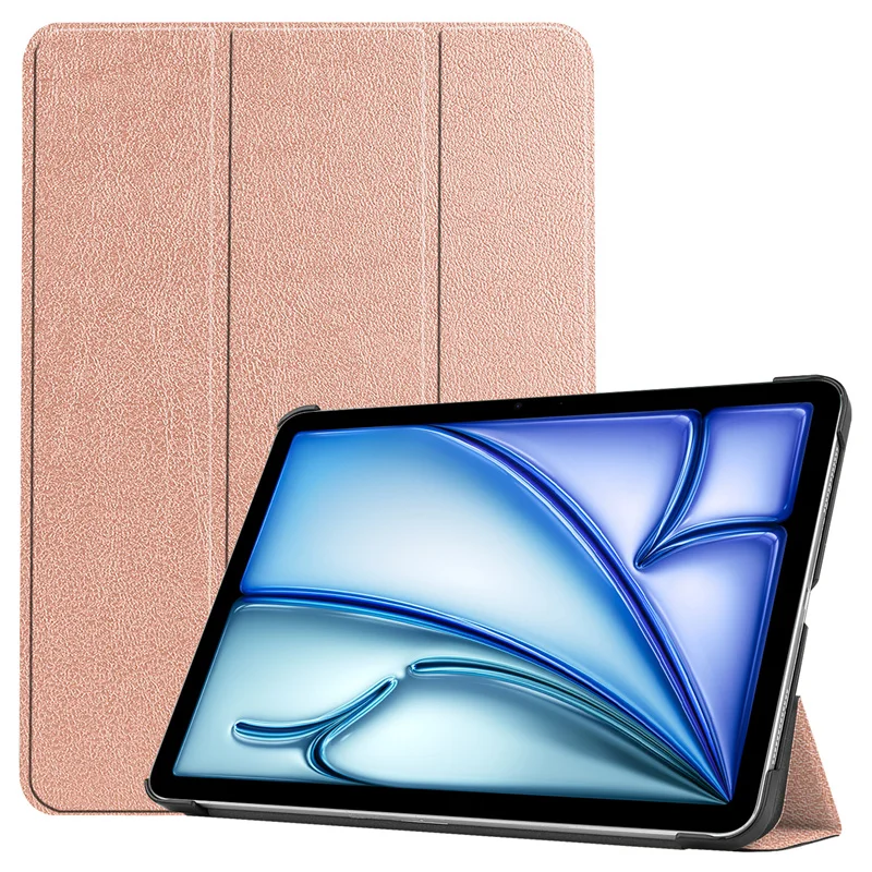 Premium Magnetic Folding PU Leather Tablet Cover for 11 Apple iPad Air 2024 - Kid-Friendly Design