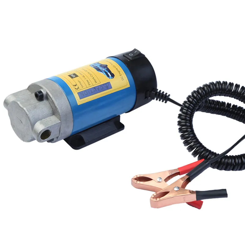 12V 100W Car Electric Oil Extractor Pump Oil Transfer Pump,Gear pump,Low Noise,Equipped With Four Inlet and Outlet Pipes,Suitable for Cars,Boats Work With Diesel or Engine Oil 