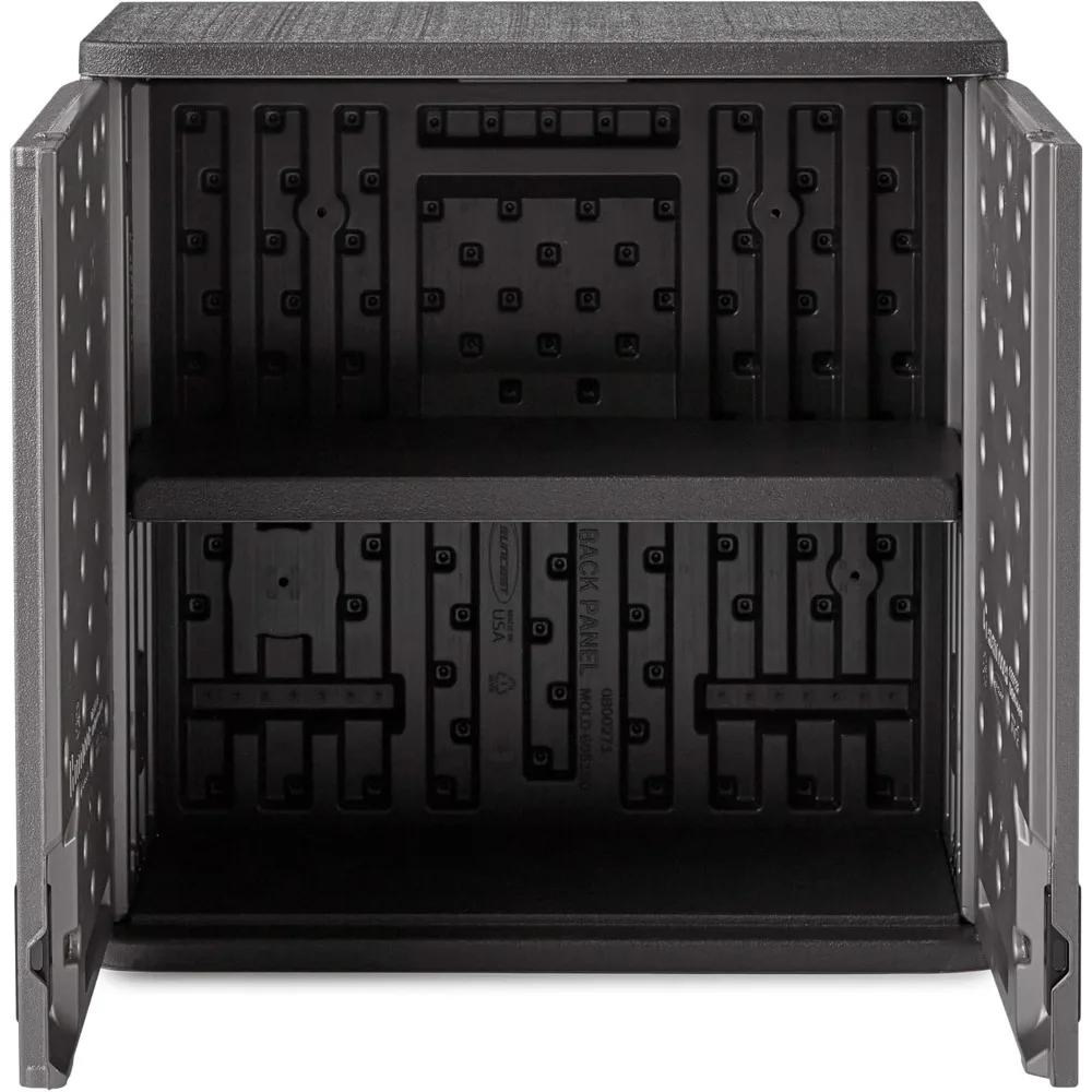 Cabinet-Resin Construction for Wall Mounted Garage Storage, 30.25" Organizer, Silver/Platinum 5