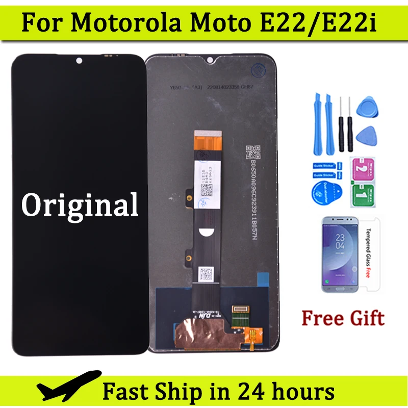 

Оригинальный ЖК-дисплей 6,5 дюйма для Motorola Moto E22 E22i, сенсорный экран, дигитайзер в сборе для Moto e22 e22i, запчасти для ремонта ЖК-дисплея