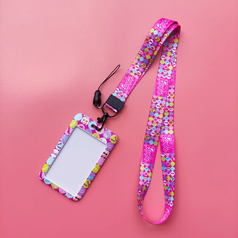 최신 바비 여성 신용 카드 소지자 Lanyards 숙녀 ID 배지 소지자 넥타이 작업자 셀룰러 카드 커버 넥 스트랩 학생