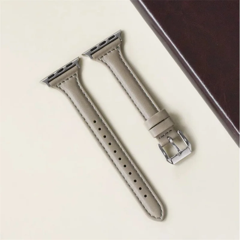Elegant Leather Slim Watch Strap - Premium Design