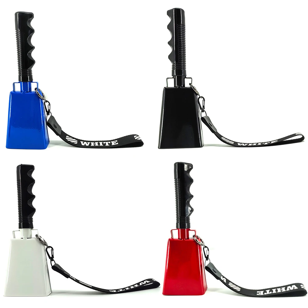 

2PCS Metal Instrument Cowbell With Handle Hand Percussion Cowbells Noise Makers For Football Game Party Concert Graduation Match
