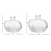 Red Pomegranate Shape Flower Vase Transparent Glass Vase For Flowers Hydroponic Cachepot Creative Home Decoration 2Sizes - Image 6