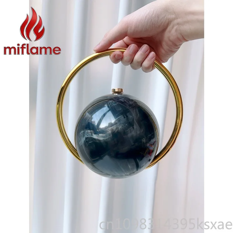 Borsa Clutch da Sera Elegante, Strutturata e Sferica con Manico Elettroplaccato e Texture Effetto Marmo per Feste ed Eventi Formali - immagine 6