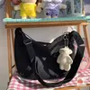 Solid Color Corduroy Crossbody Bag Fashion Korean Casual Shoulder Bag Large Capacity Lazy Style Handbag Women 3