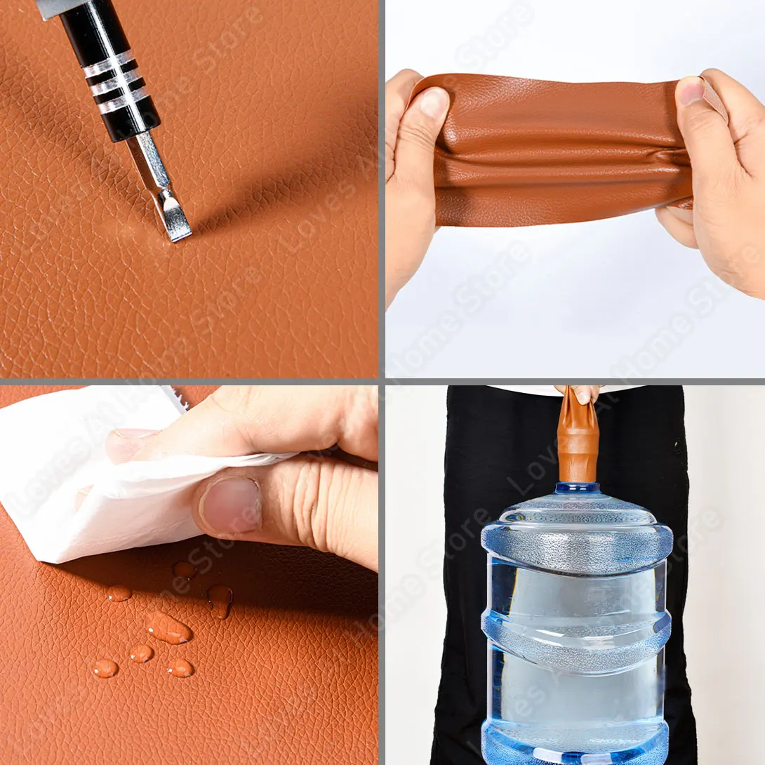 Leather Repair Tape Leather Repair Sticker Leather Patch Leather Repair Leather Repair Material Leather Repair Patch Self Adhesive Leather Sticker 50x137cm Leather Repair Tape Waterproof Wear-Resisting PU Leather Repair Patches Fix Sticker for Sofa Car Seat Table Chair Home