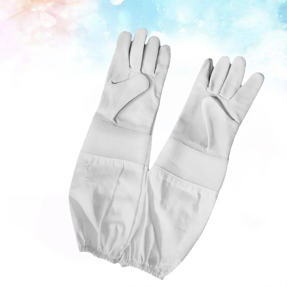 1 Pair Beekeeping Gloves Premium Goatskin Beekeeper's Glove Long Protective Gloves Size XL