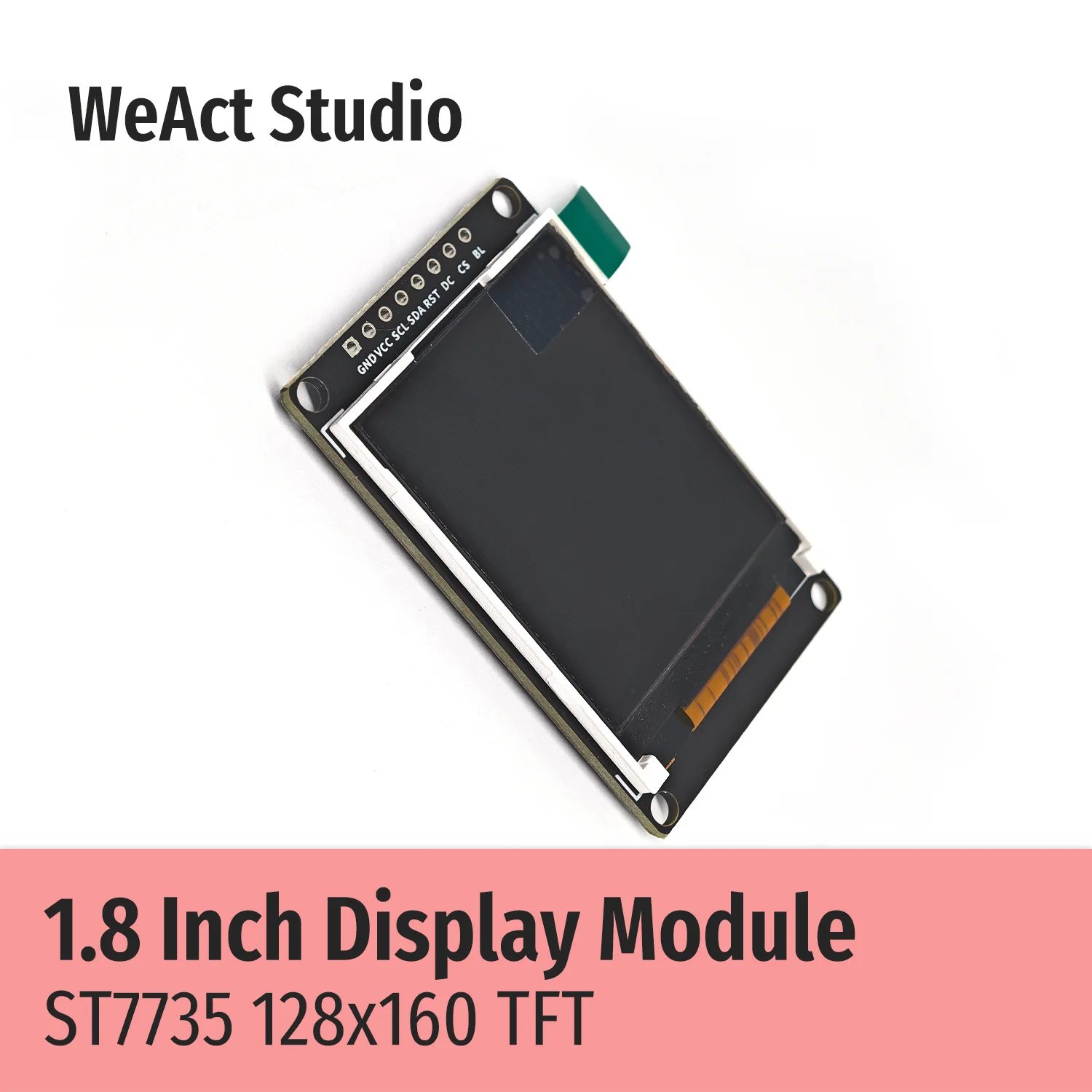 WeAct Ǯ ÷ LCD , 1.8 ġ TFT ÷, ST7735 ̺ IC, ǰ