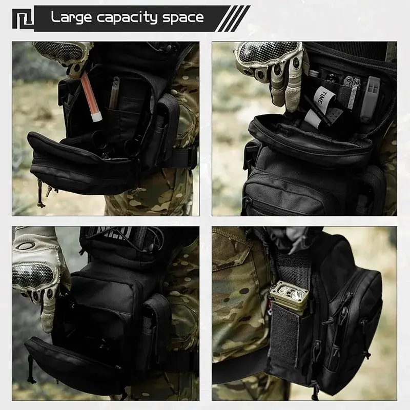 Tactical Leg Bag Durable Nylon Utility Tool Belt Pack Pouch Adjustable Military Eco Waist Outdoor Hunting Multifunctional Bags