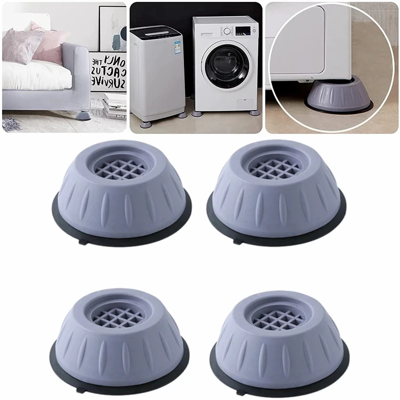 Anti Vibration Feet Pad Rubber Mat Slipstop Silent Universal Washing Machine Refrigerator Furniture Raiser Dampers Stand 1/2/4Pc
