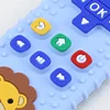 Cartoon lion silicone gum press simulation remote control toy 6