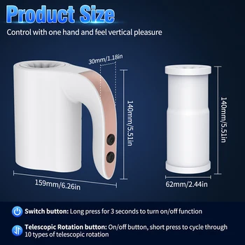 Automatic Telescopic Rotating Sex Toy for Male Masturbator Cup Vibrator Suction Blowjob Machine Masturbate Toys Adult Supplies
