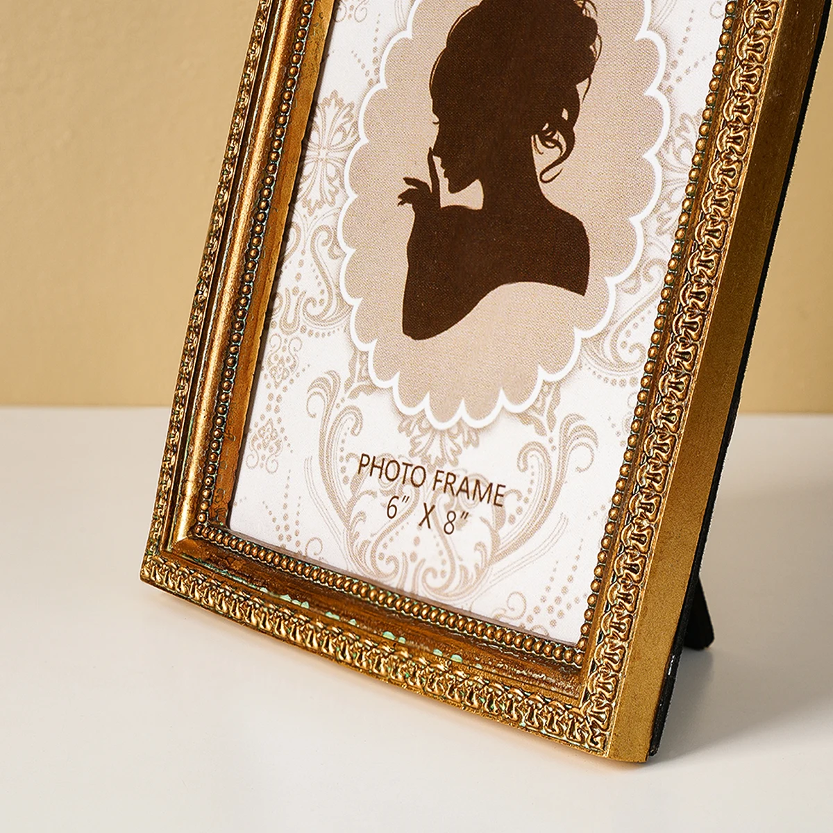 1PC, resin material, retro golden arched lace decorative photo frame