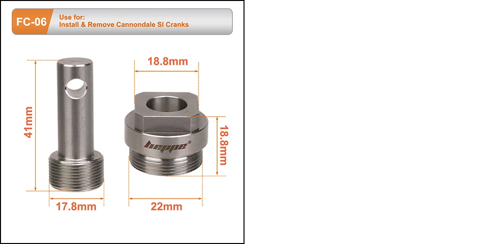 Description Picture 6 of itemHEPPE Bicycle Crank Spider Locking Ring Installation/Removal Tool Crank Removal Wrench for Hollowgram SL/SI FSA SRM REX Cranks