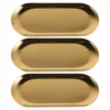 3 Pcs Stainless Steel Tray Bathroom Storage Trinket Make up Decorative Trays Vanity 5