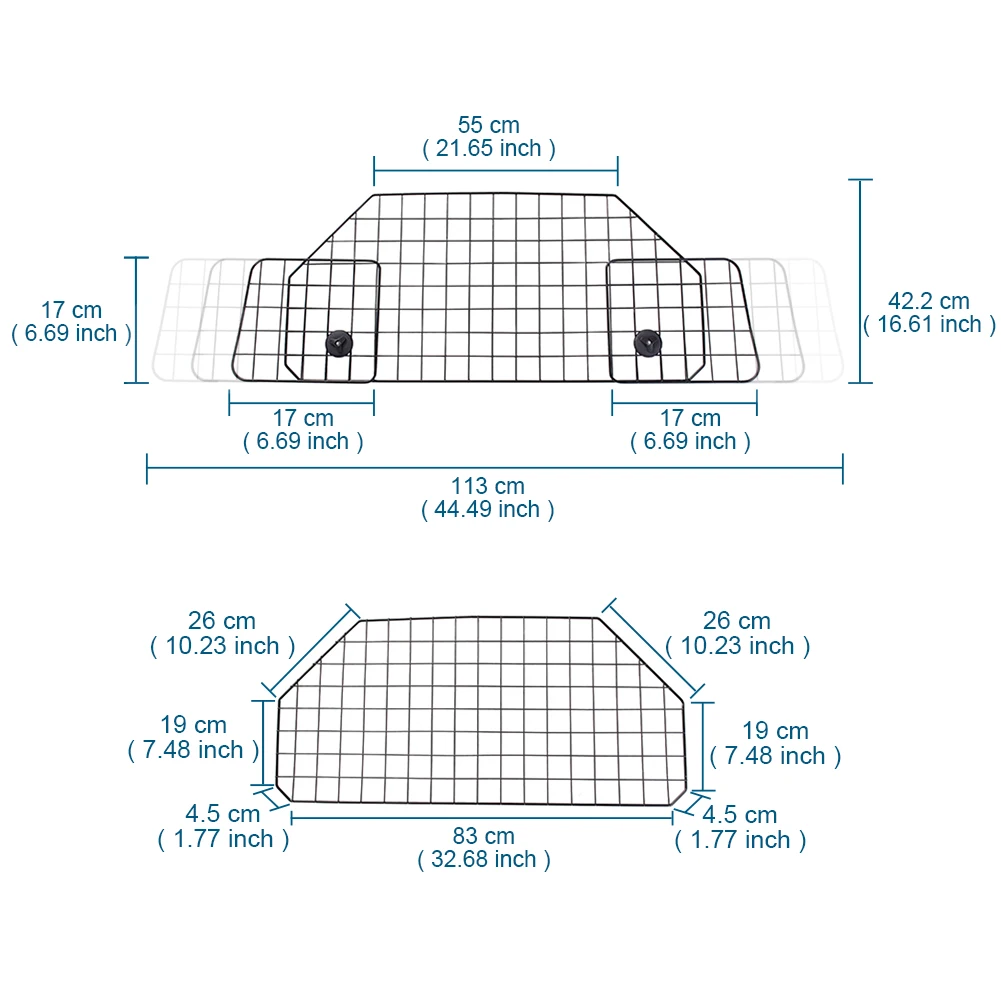 Adjustable Car Dog Fence Barrier for SUV Large Dog Animal Transportation Safety Pet Dividers Gate Wire Mesh Panel Dog Car Guard