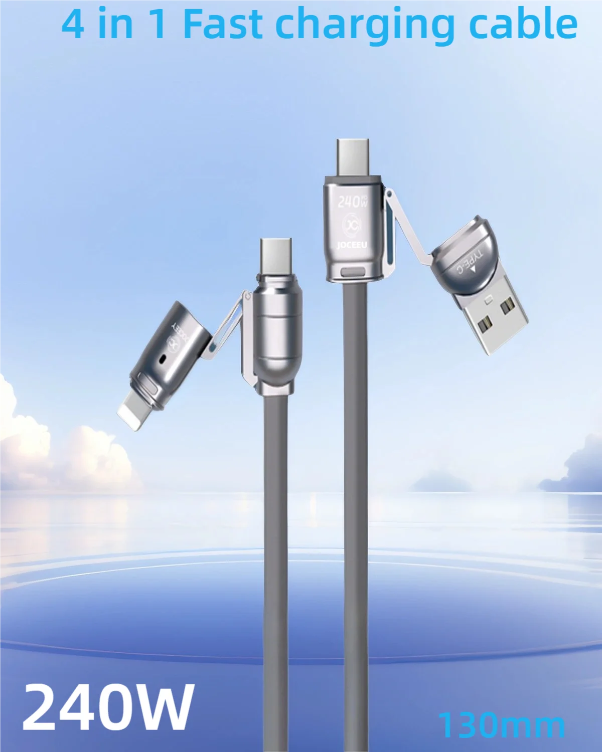 JOCEEY PD 240W USB C Cable iPhone MacBook iPad Data Transfer Wire 4 in 1 Fast Charging Cord Type C Data Cable Android usb c cable type c cable type c charging cable usb type c cable charging cable usb cable iphone charging cable fast charge cable usb c charging cable charger cable
