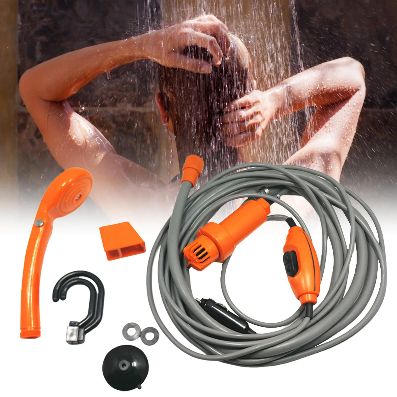 Water Bag Kit 12v Electric Outdoor Camping Showers Portable Shower For