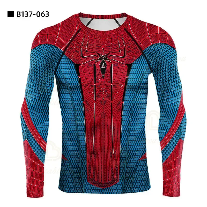 thumbnail image 1 of Nueva camiseta con estampado 3D de cómic retro de araña, camiseta de manga larga de moda de verano, disfraz de cosplay, camiseta de secado rápido para hombres, 1 of 5
