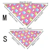 5PCS Dog Easter Scarf Adjustable Pet Dog Bandanas Cartoon Rabbit Eggs Print Spring Pet Triangular Scarf For Dogs Supplies S/M 3