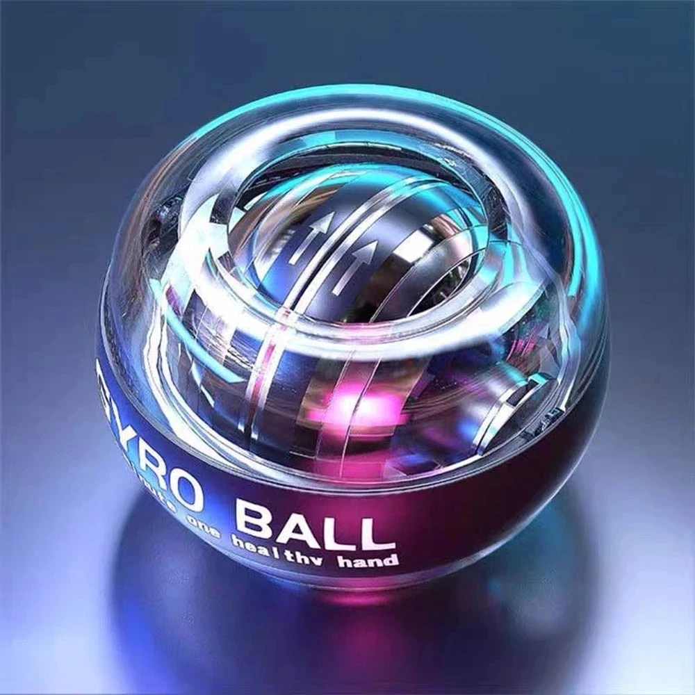 Wrist Ball Color Light Wrist Ball 100kg Gyroscope Portable Silent Wrist Ball Decompression Toy Ball Grip Enhancer Power Ball Gyro