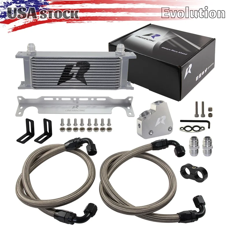 

13 Row An10 Engine Oil Cooler Kit Fits for Chevrolet Corvette C5 LS1 LS61997-2004 Black/Silver