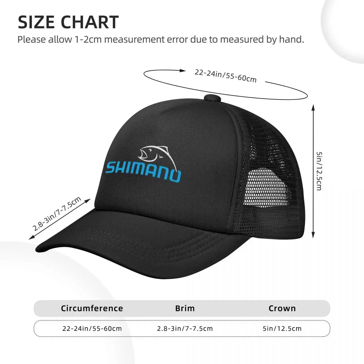 여름 활동에 최적의 통기성 있고 조절 가능한 Blue S-Shimano 트러커 캡으로 스타일리시하고 편안하게