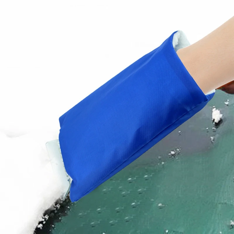 Ice and Snow Shovel Plush Warm Gloves Cleaning Ice Scraper Removal Tool for Auto Window Outdoor Winter Tools Car-styling