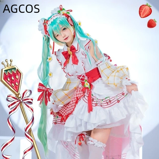 Kawaii Strawberry Embroidered Camisole Cosplay Costume Cute Anime