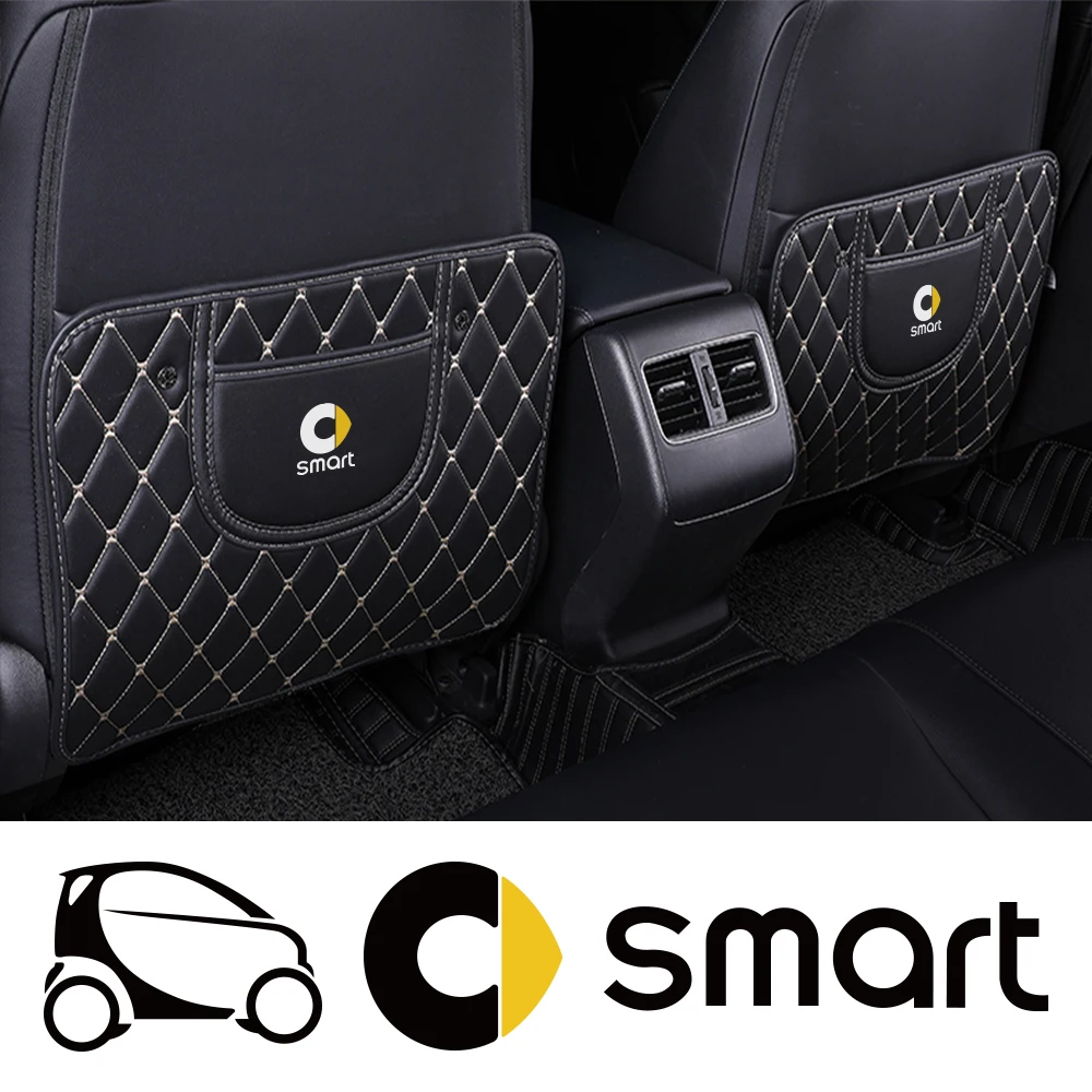 1pcs Car Seat Back Child Anti Kick Pad For Smart Eq Fortwo Forfour 453 451 452 450 Roadster