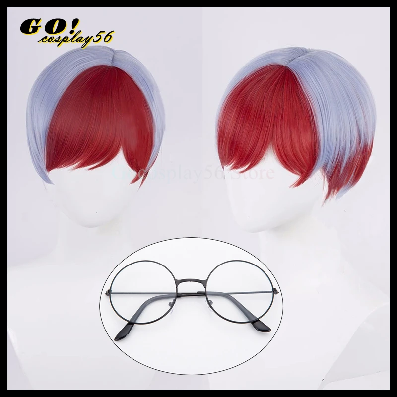 

Scarlet Violet Penny Botan Cosplay Wig Red Blue Short Bobo Straight Hair Synthetic Bangs Heat Resistant Anime Game Headwear