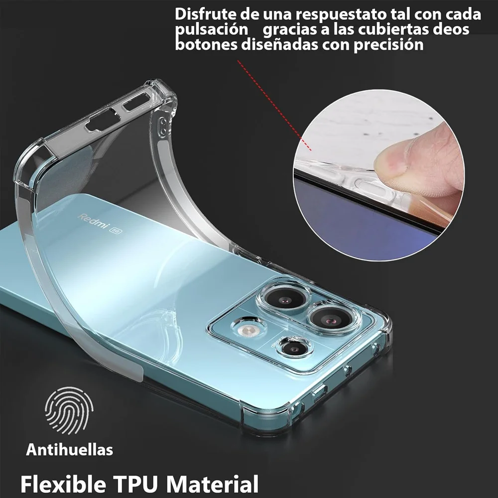 Clear TPU Shockproof Drop-Proof Case with Camera Protection