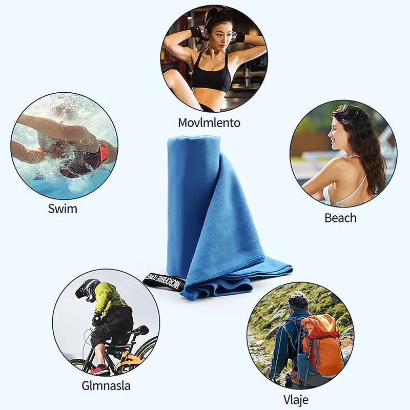 Thickened Microfiber Towel Travel Sports Quick-drying Large Hair Towel Ultra-soft Lightweight Gym Swimming Towel