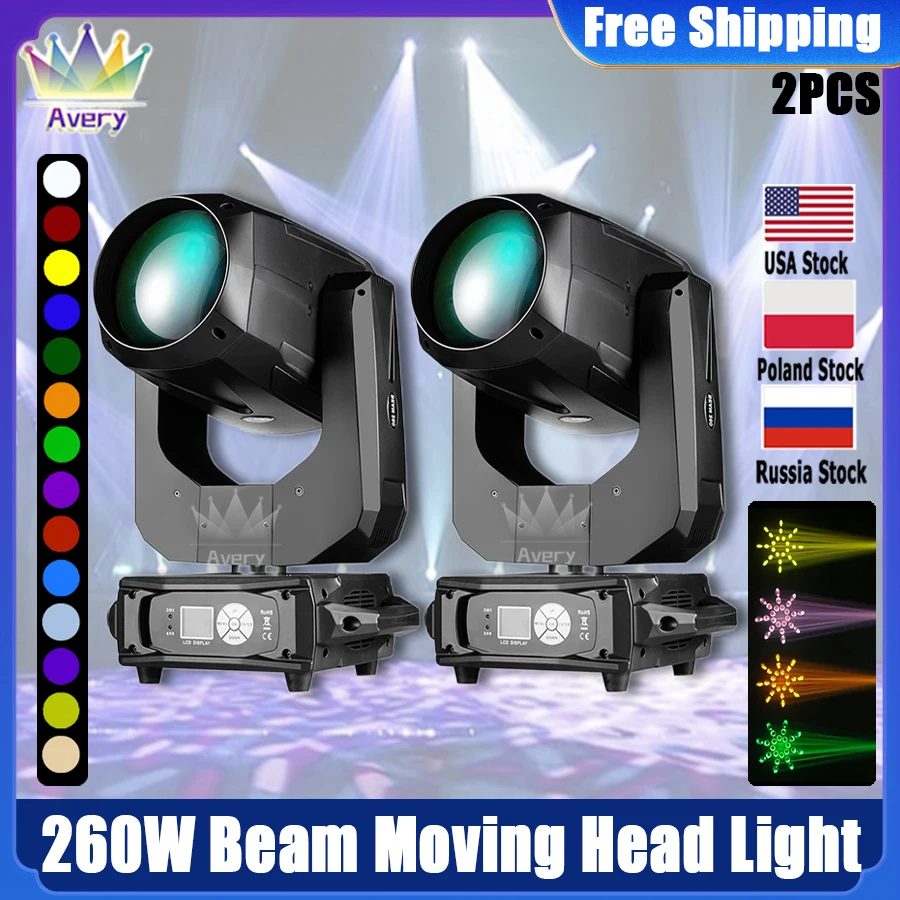 

0 Tax 2Pcs Lyre Beam 10R 260W Moving Head Light Beam Sharpy Beam 260W Move Head Gobo Stage Wash Beam Super Bright Dj Light