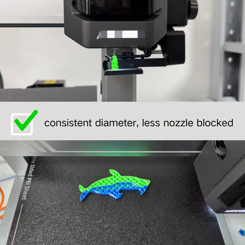 Makcosmos PLA + 필라멘트 3D 프린터 필라멘트, 뱀부 랩 FDM 3D 프린터용, 블랙 화이트 레드 3D 인쇄 재료, 1200g, 1.75mm, 1.2kg