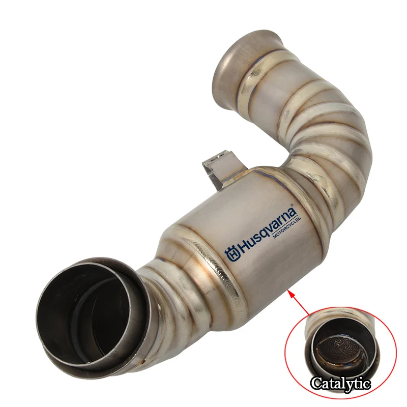 Slip On For Husqvarna Norden 901 Motorcycle Exhaust Escape Moto Modify Muffler Titanium Alloy Middle Link Pipe - Image 2