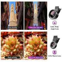 APEXEL Phone Lens Kit 0.45x Super Wide Angle & 12.5x Macro Micro Lens HD Camera Lentes for iPhone Samsung Xiaomi More Cellphones 4