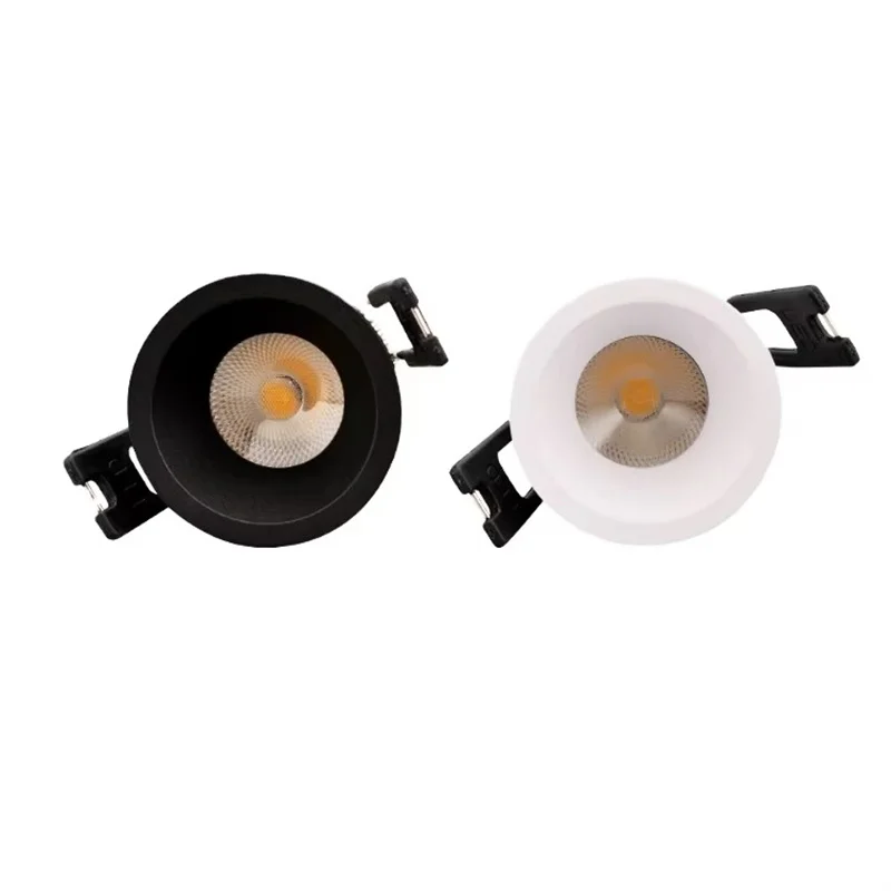 Mini Recessed LED Downlight 3W 5W Dimmable COB Spotlight 110V 220V 2700K 3500K 5000K 24&deg; Small Opening Interior Lighting