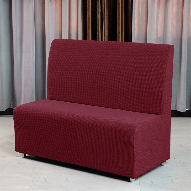 1PC Polar Fleece Armless Sofa Cover Stretch Restaurant Sofa Slipcover Solid Color Anti-dirty Couch Cover for Bar Hotel Cafes sofa cover furniture cover