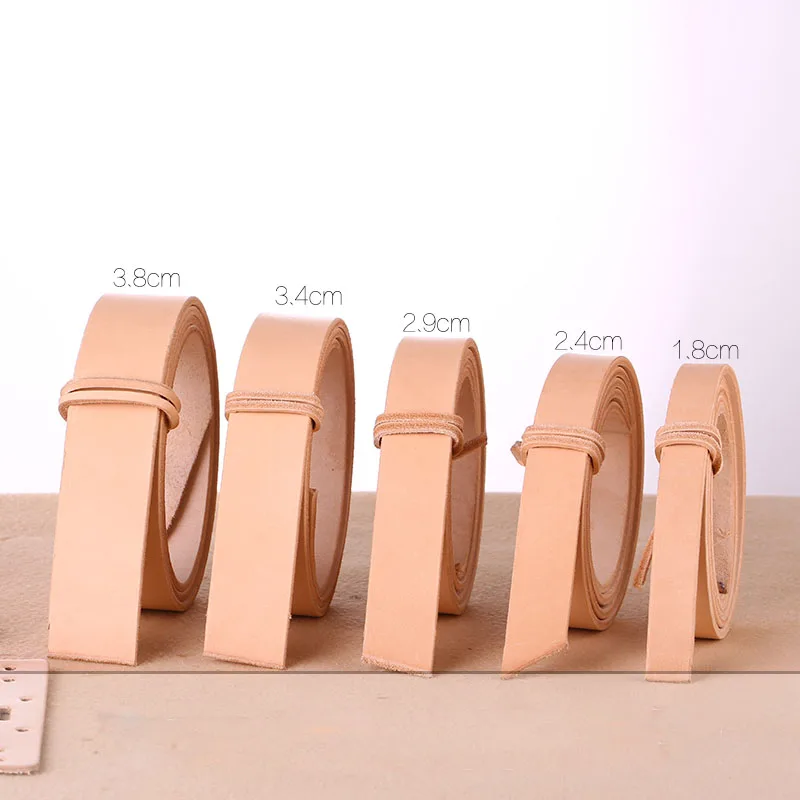 여성 남성 DIY 식물성 무두질 가죽 벨트 다양한 사이즈 원색