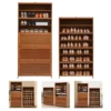 Modern 10-Tier Shoe Storage Cabinet, Bamboo Material, Flip-Up Doors, Raised Bottom, Space-Saving Design 4