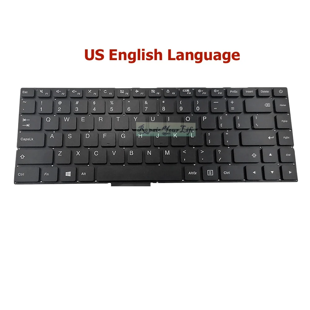 Teclado Notebook Ezbook s5 Eua Espanha Brasil Mb30011007 Yj-961 Evoo Evc1416pr Evc141-6bk Yxt-nb93122 Pt-br la