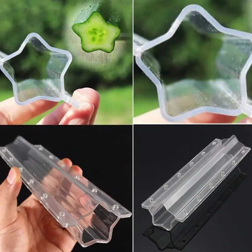 Vegetable Shaping Mold 2 Types Cucumber Shaping Mold Five Pointed Star Shape Heart-shaped for Garden Vegetable Growth