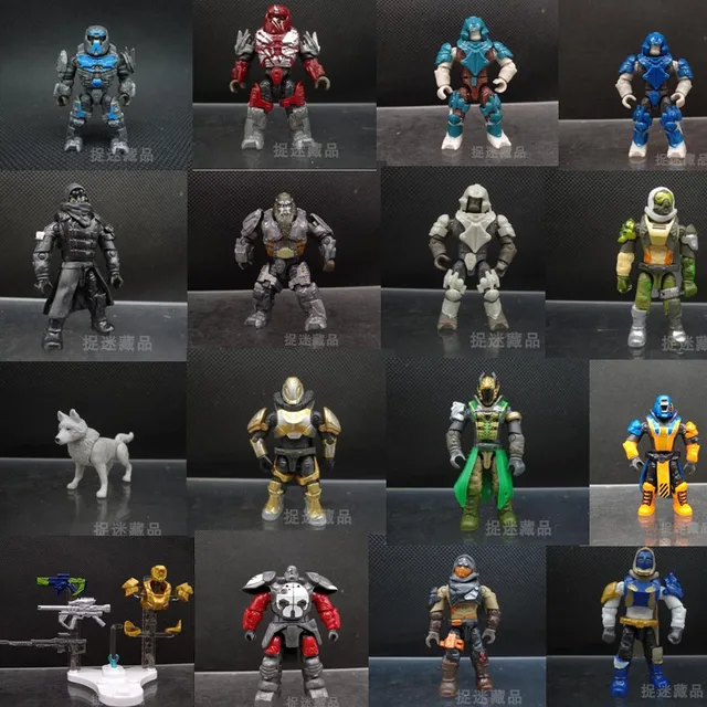 Mini Mega Bloks Construx Halo Spartan Duty Urabn Soldier Arms Action Figure Building Block Collector Edition Construction Toys 1