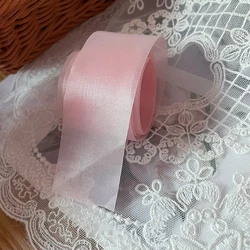 Flowing Light Ribbon Big Bow Hair Clip and Gift Decoration Accessory - 5 yards (Apricot Pink)