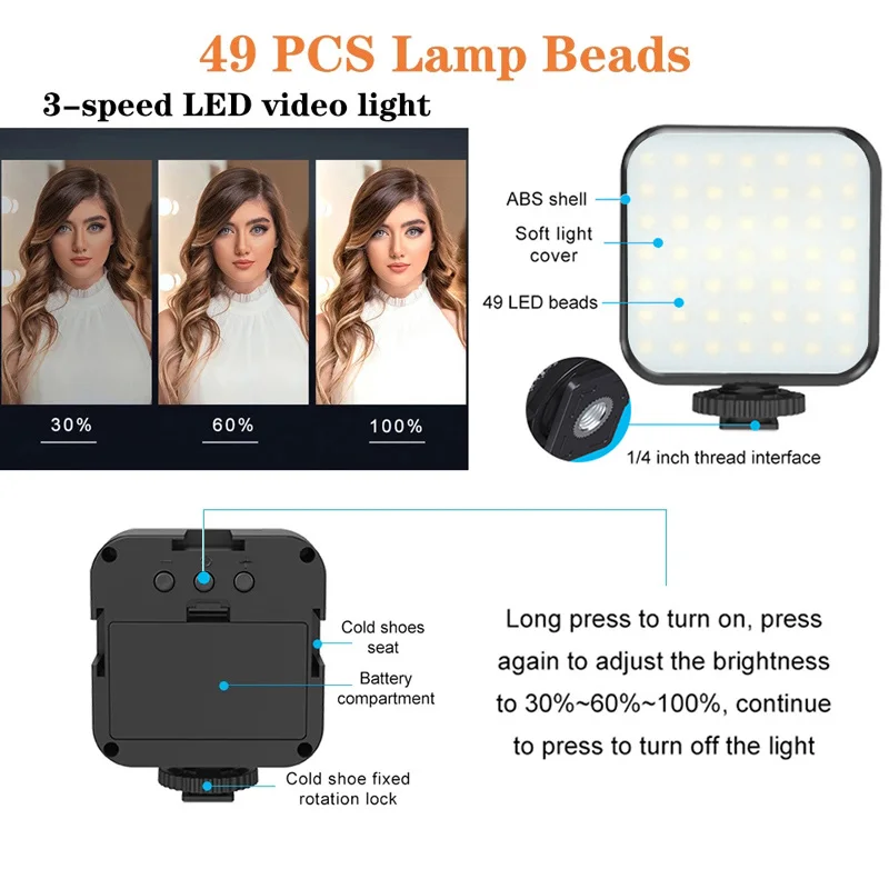 Smartphone Video Kit Microphone Bracket Photography Lighting Phone Holder LED Selfie Tripod Recording Handle Portable Stabilizer smartphone photography kit